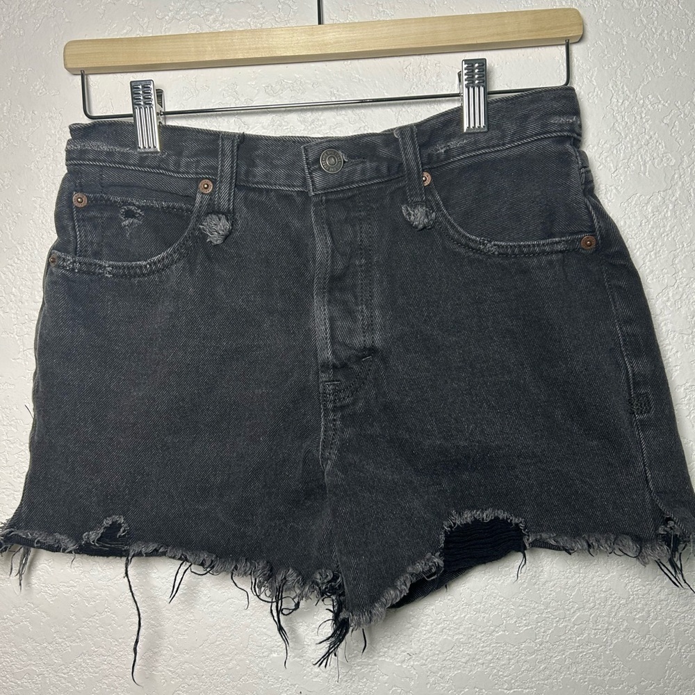 We The Free Black Distressed Jean Shorts…